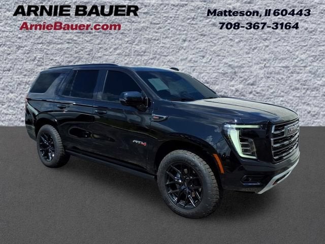 2026 GMC Yukon AT4 in Onyx Black — front three-quarter view