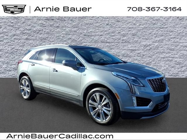 2023 Cadillac XT5 Premium Luxury in Argent Silver Metallic — front three-quarter view
