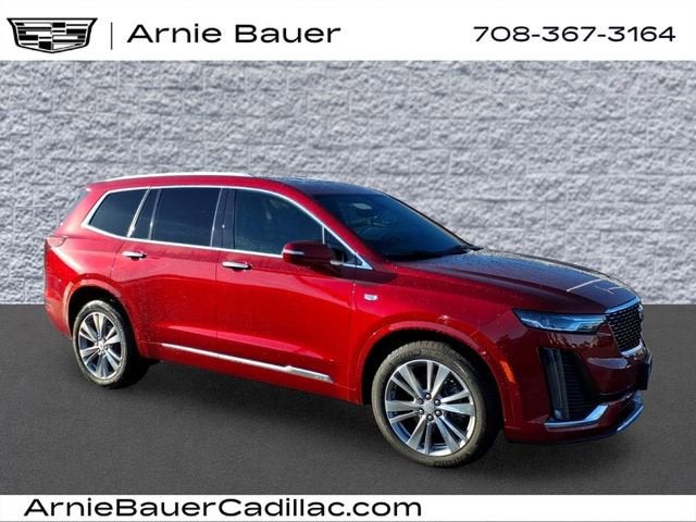 2024 Cadillac XT6 Premium Luxury in Radiant Red Tintcoat — front three-quarter view