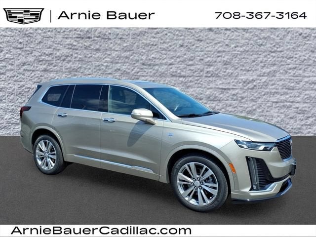 2022 Cadillac XT6 Premium Luxury in Latte Metallic — front three-quarter view
