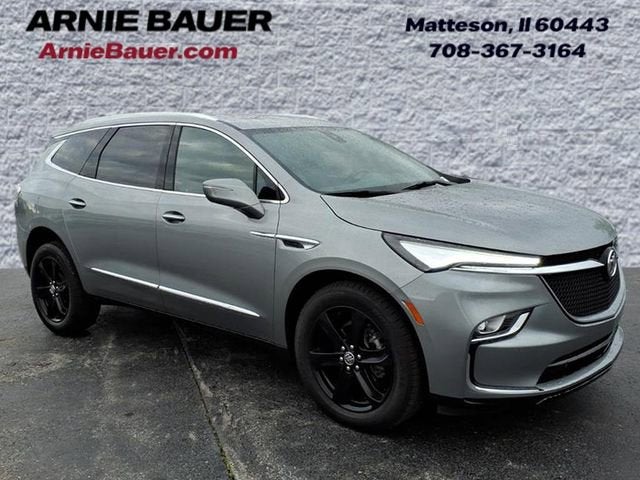 2024 Buick Enclave Essence in Moonstone Gray Metallic — front three-quarter view