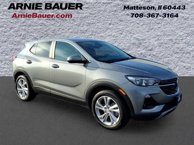 2023 Buick Encore GX Preferred in Moonstone Gray Metallic — front three-quarter view