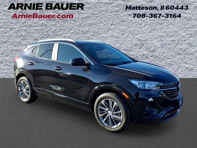 2023 Buick Encore GX Select in Ebony Twilight Metallic — front three-quarter view