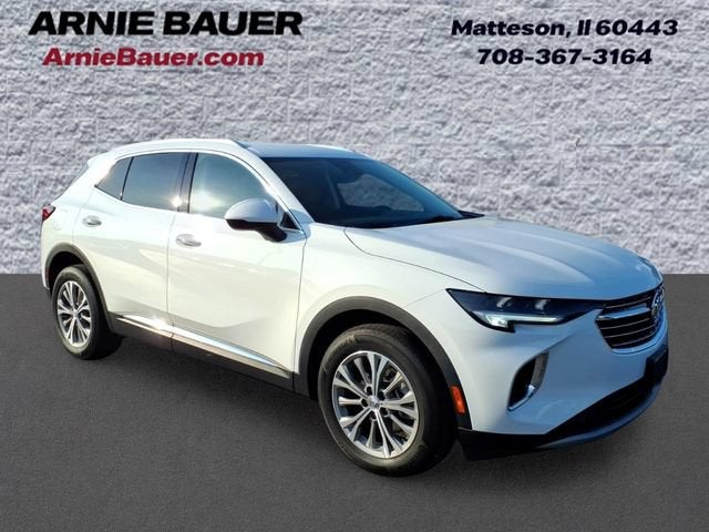2023 Buick Envision Preferred in Summit White — front three-quarter view