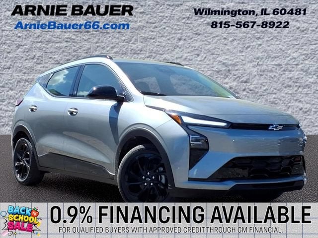 2027 Chevrolet Bolt RS in Sterling Grey Metallic — front three-quarter view