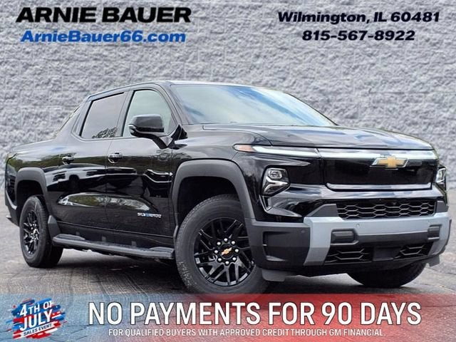 2025 Chevrolet Silverado EV LT - Extended Range in Black — front three-quarter view