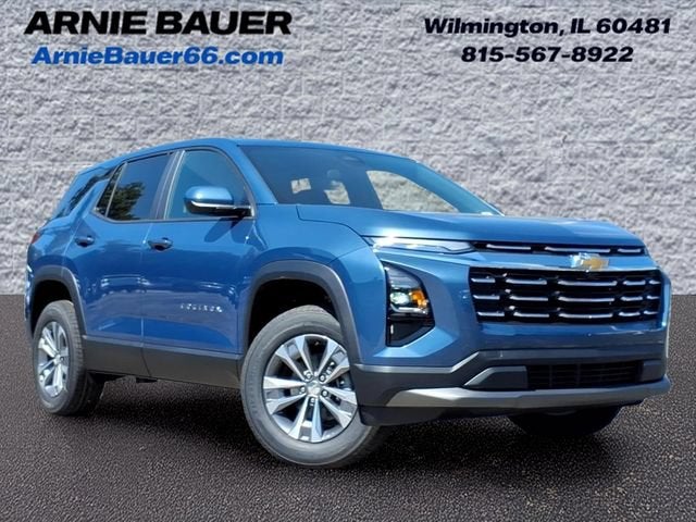 2027 Chevrolet Equinox LT in Lakeshore Blue Metallic — front three-quarter view