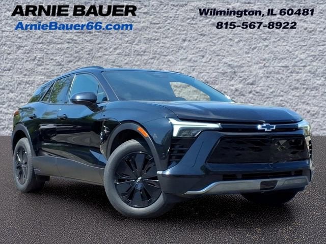 2025 Chevrolet Blazer EV LT in Black — front three-quarter view